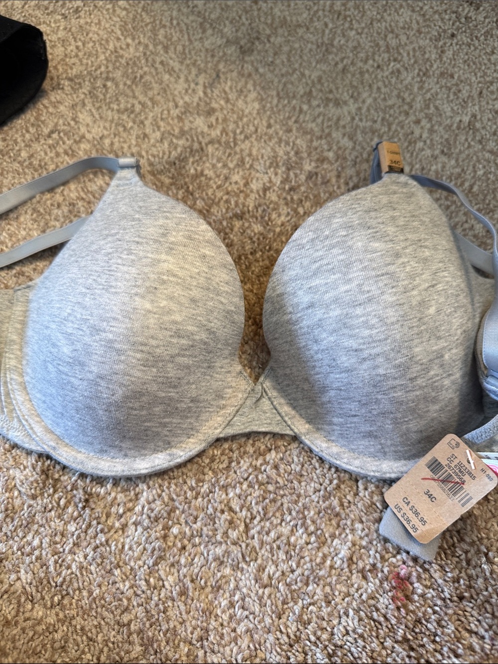 PINK Victoria's Secret Light Gray Molded T-Shirt Bra